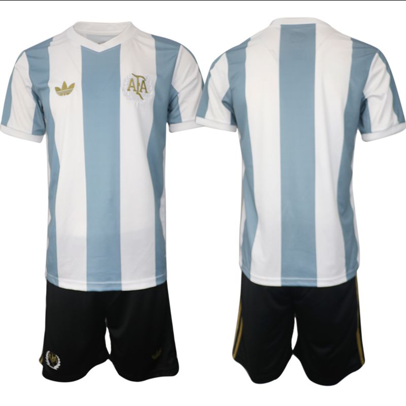 Men 2025-2026 Season Argentina adidas Originals 50th Anniversary Blue Blank Soccer Jersey->customized soccer jersey->Custom Jersey